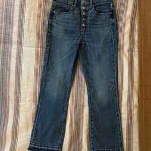 LOFT Dark Blue Button-Fly Jeans
